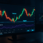 TradeStation auto trading strategy using RSI and hammer candlestick at support