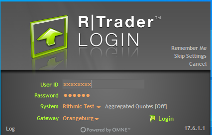 Rithmic rTrader Pro login for Apex Trader Funding setup