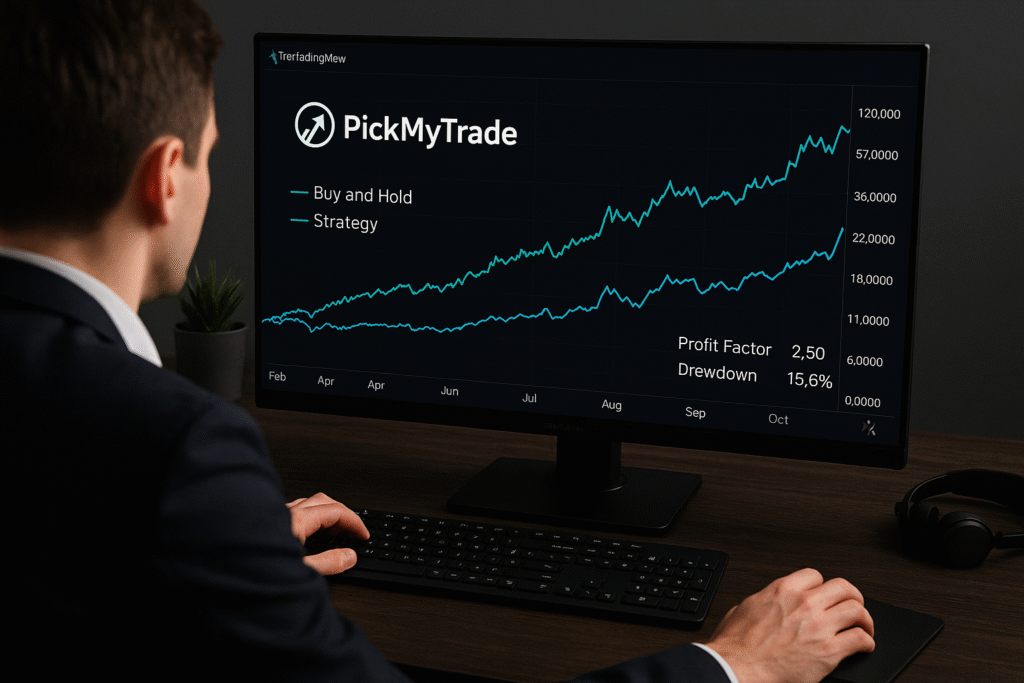 Trader using Earn2Trade automation with PickMyTrade platform to evaluate performance